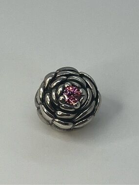 Pandora 925 ALE Pink CZ Blooming Rose Charm | 790575CZS